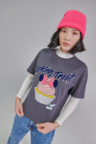 Camiseta estampada manga corta Minnie.
