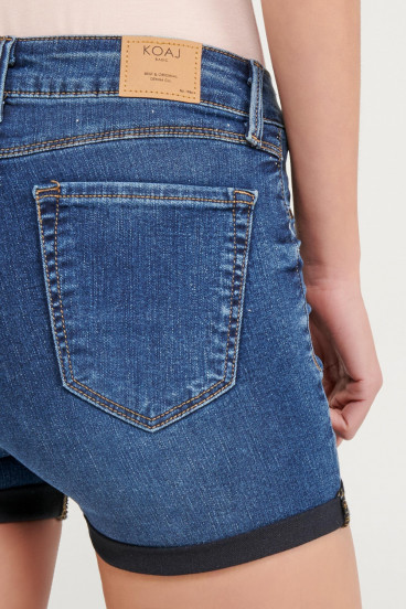 Short denim tiro medio