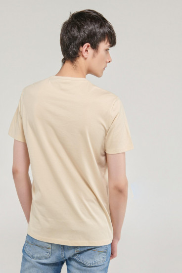 Camiseta cuello redondo manga corta estampada