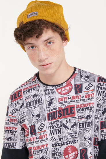 Camiseta moda manga corta estampado Monopolio.