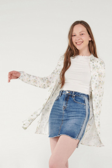BLUSA FLORES MANGA LARGA