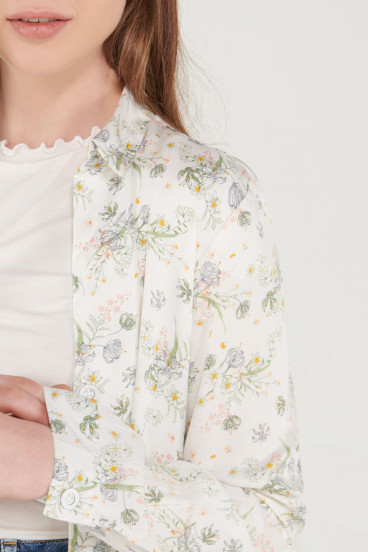 BLUSA FLORES MANGA LARGA