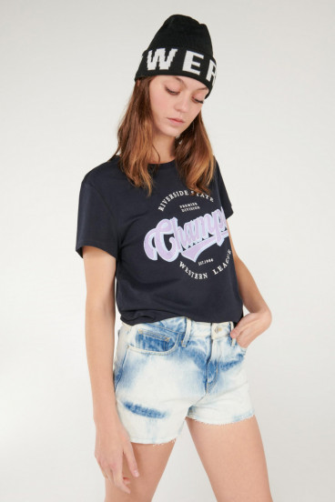 Short de jean con bolsillos