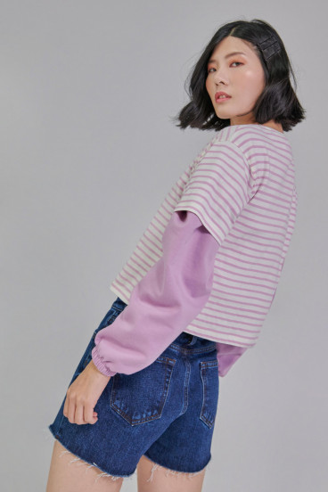 Camiseta manga corta estampada Mickey.