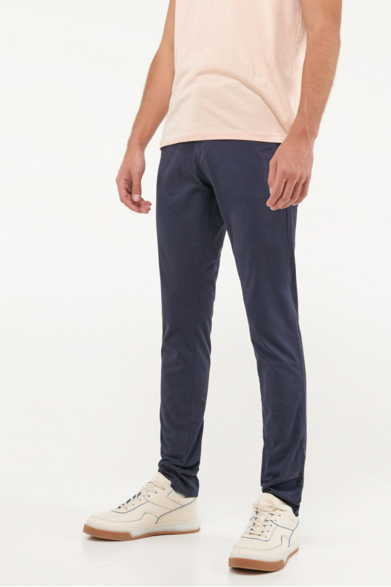 Pantalon super slim unicolor