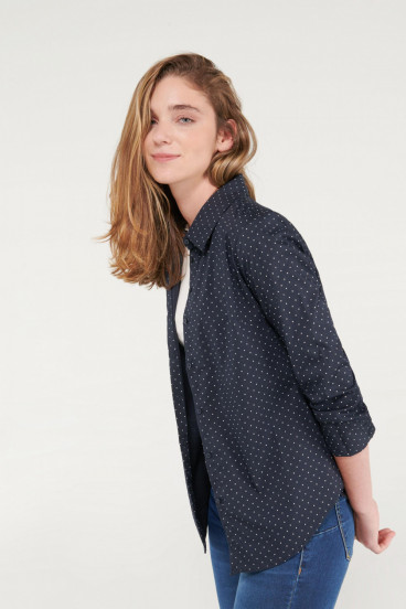 Blusa ajustada estampada