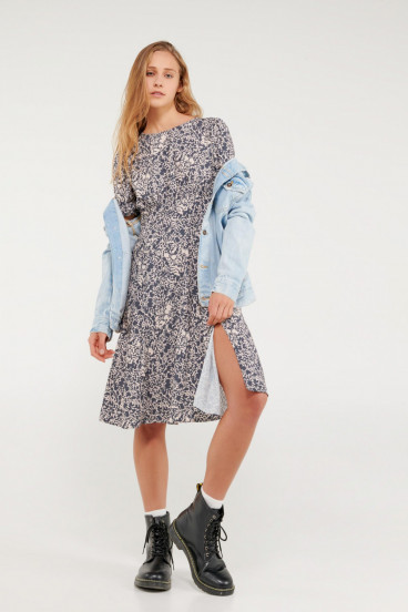 Vestido midi estampado