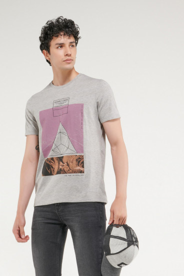 Camiseta manga corta estampada