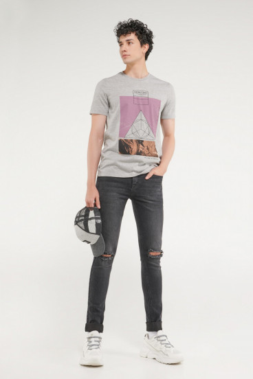 Camiseta manga corta estampada