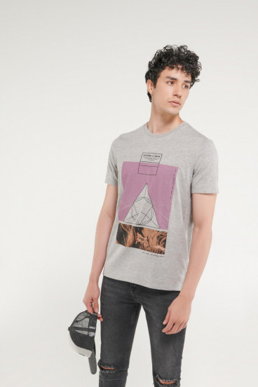 Camiseta manga corta estampada