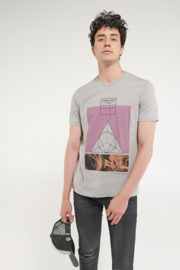 Camiseta manga corta estampada