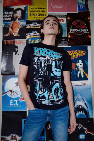 Camiseta manga corta estampado frente Volver al futuro.