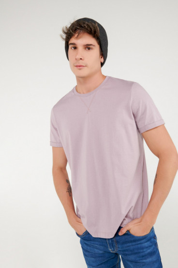 Camiseta unicolor manga corta