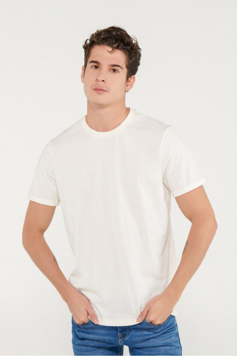 Camiseta unicolor manga corta