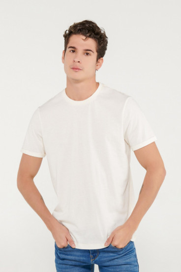 Camiseta unicolor manga corta