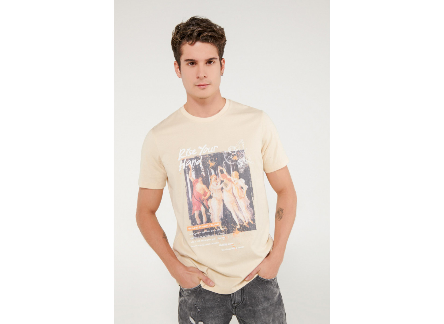 Camiseta manga corta estampada