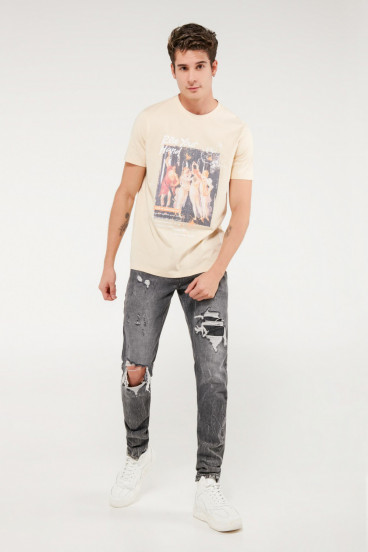 Camiseta manga corta estampada
