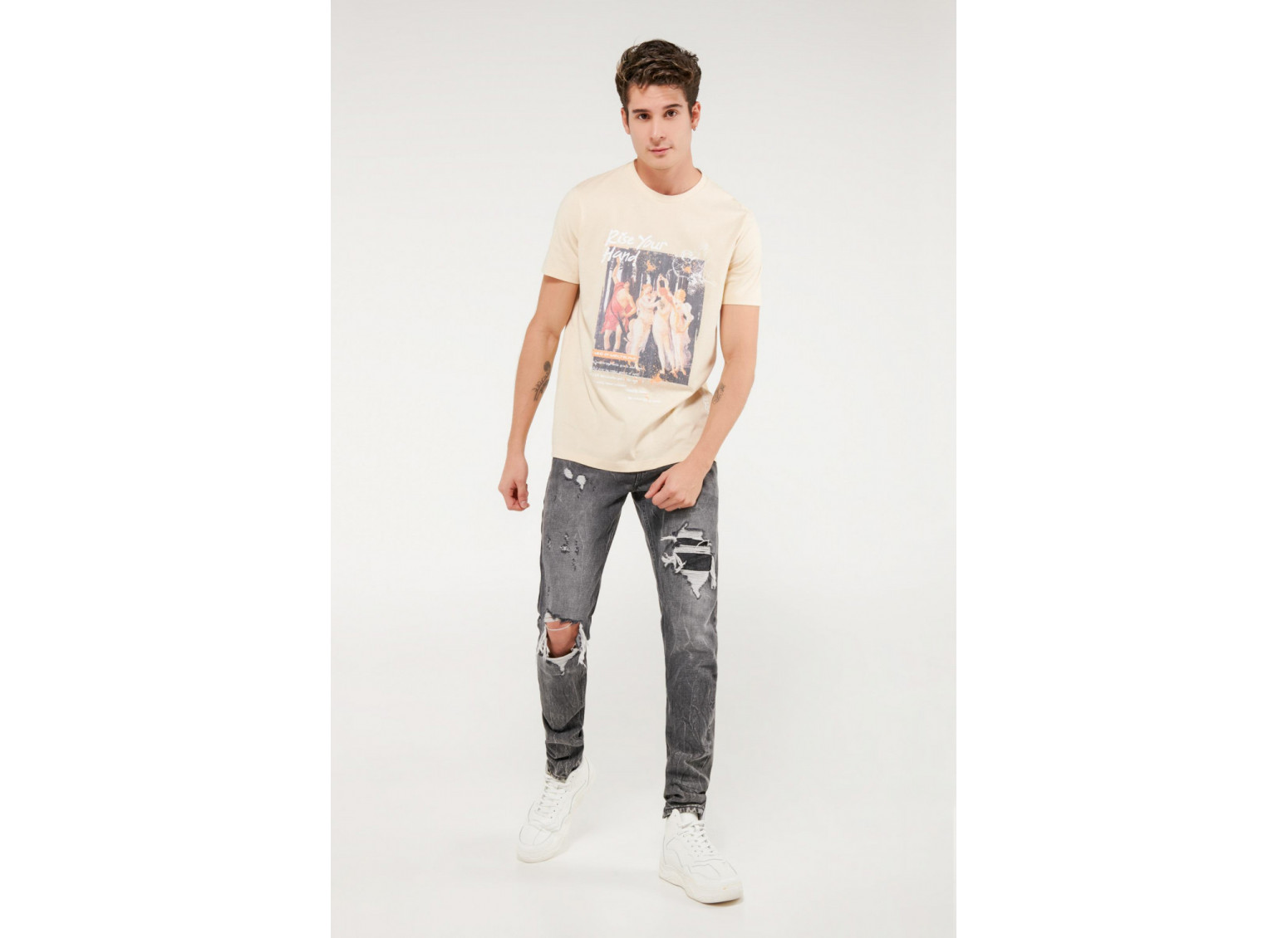 Camiseta manga corta estampada