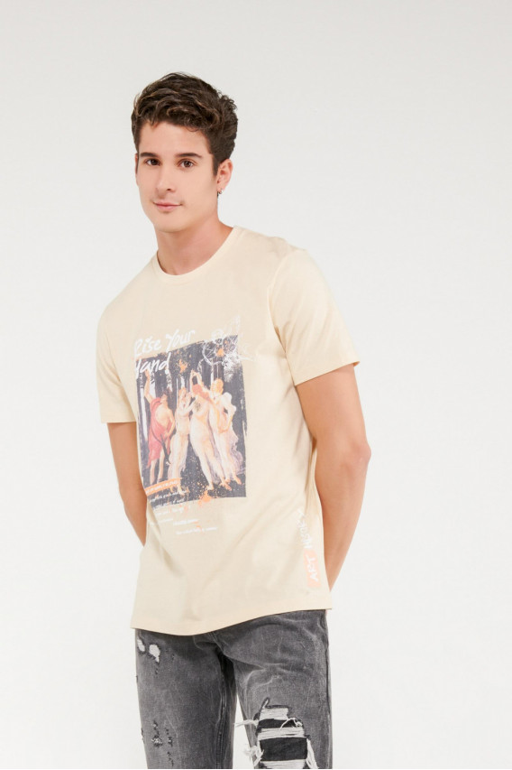 Camiseta manga corta estampada