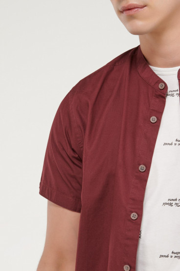 camisa-unicolor-manga-corta