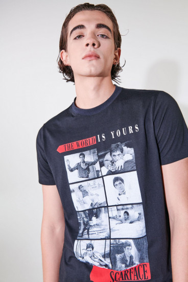 Camiseta manga corta estampada Scarface.