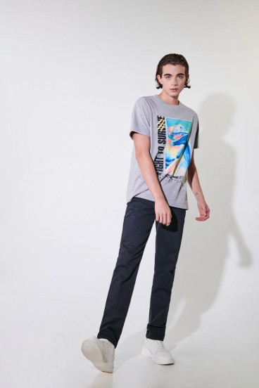 Camiseta manga corta estampada Jurassic Park.
