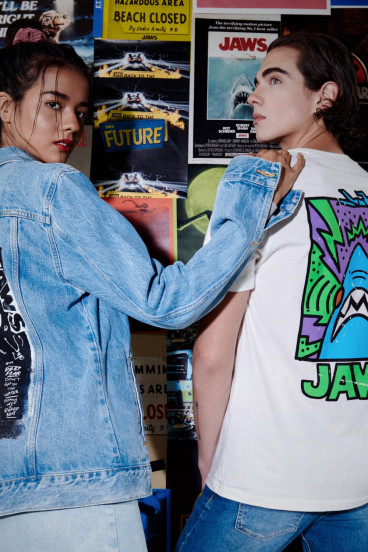 Camiseta manga corta estampada Tiburon.