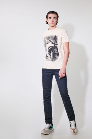 Camiseta manga estampado Tiburon.
