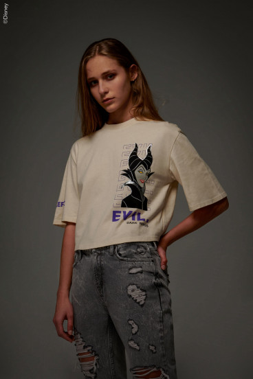 Camiseta manga corta con estampado Malefica.