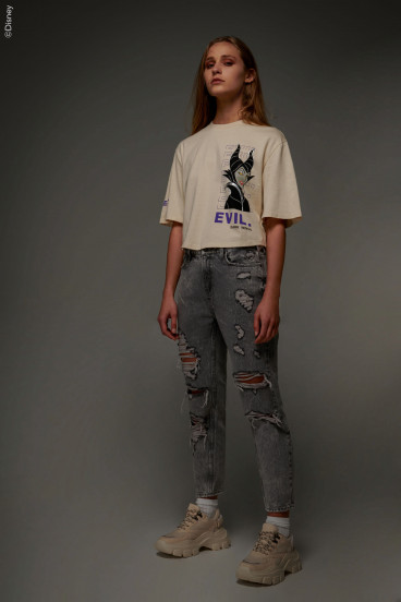 Camiseta manga corta con estampado Malefica.
