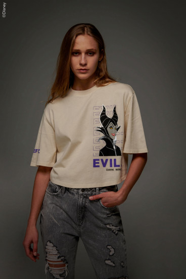 Camiseta manga corta con estampado Malefica.