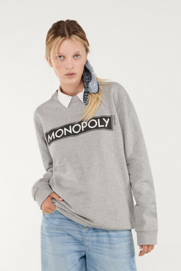 Buzo cuello redondo con estampado  Monopolio.