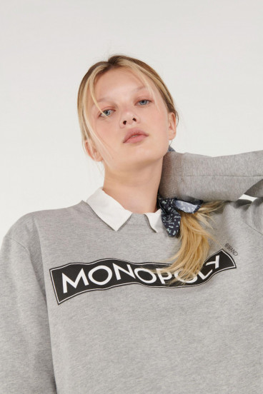 Buzo cuello redondo con estampado  Monopolio.