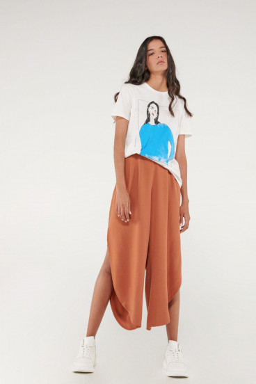 Pantalón culotte bota abierta