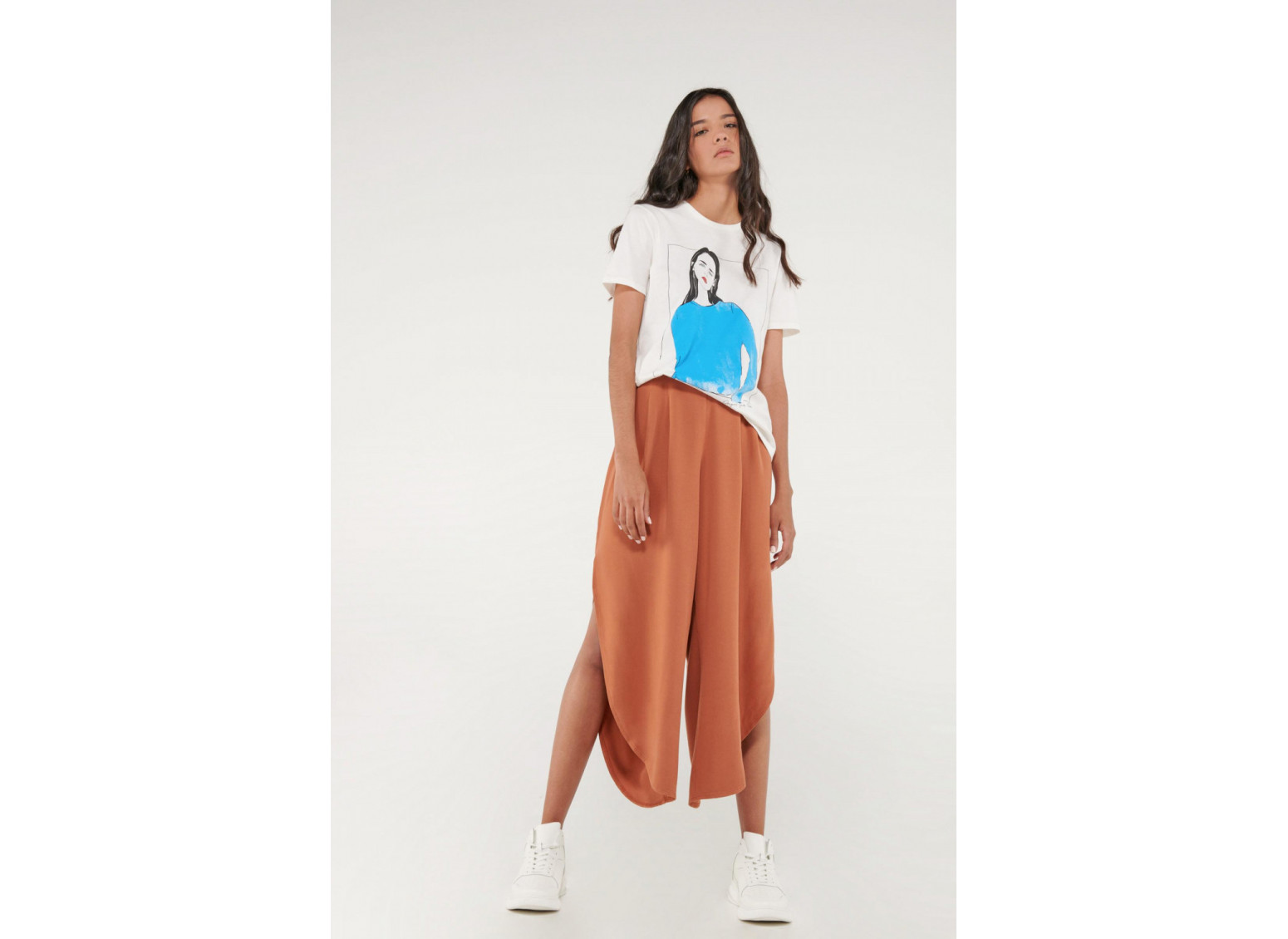 Pantalón culotte bota abierta