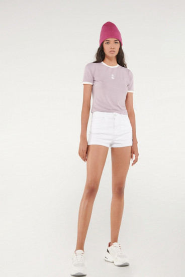 Short unicolor tiro alto