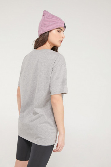 Camiseta overzise cuello redondo, estampada