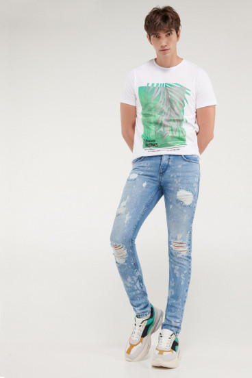 Jean skinny proceso lavado