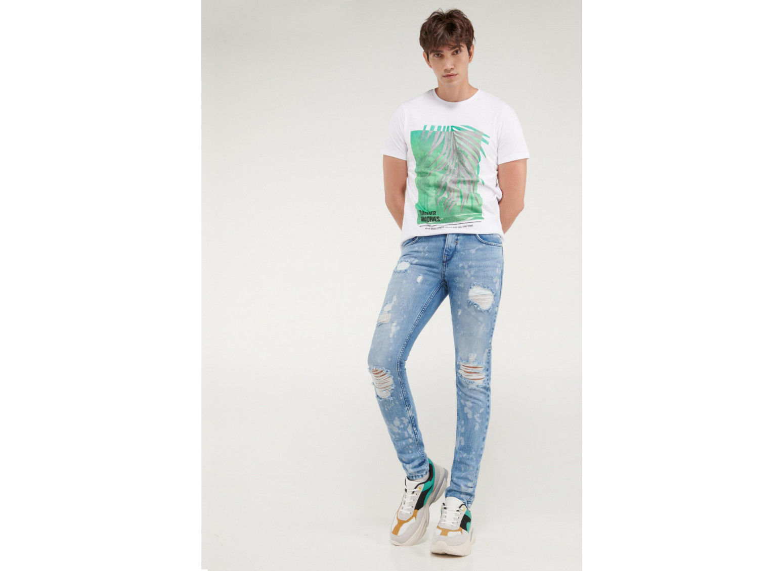 Jean skinny proceso lavado