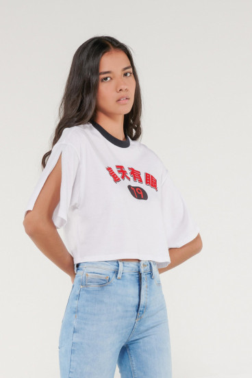 Camiseta manga corta estampado frente, young.