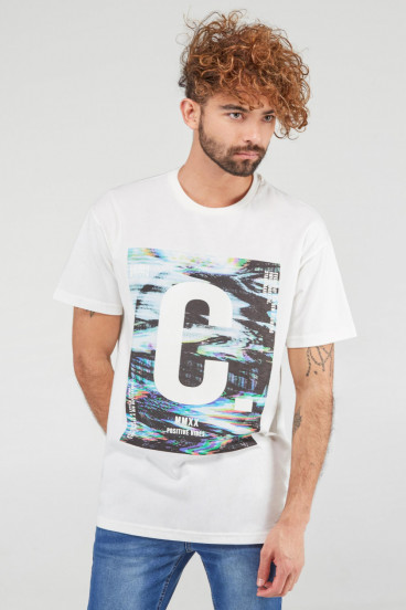 CAMISETA CUELLO REDONDO ESTAMPADA