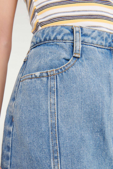 Falda denim botones