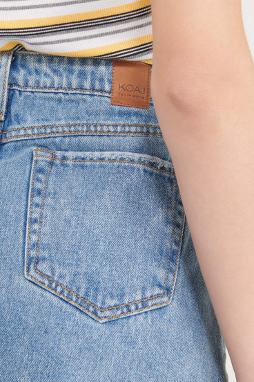 Falda denim botones