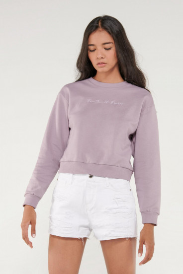 Short denim tiro alto