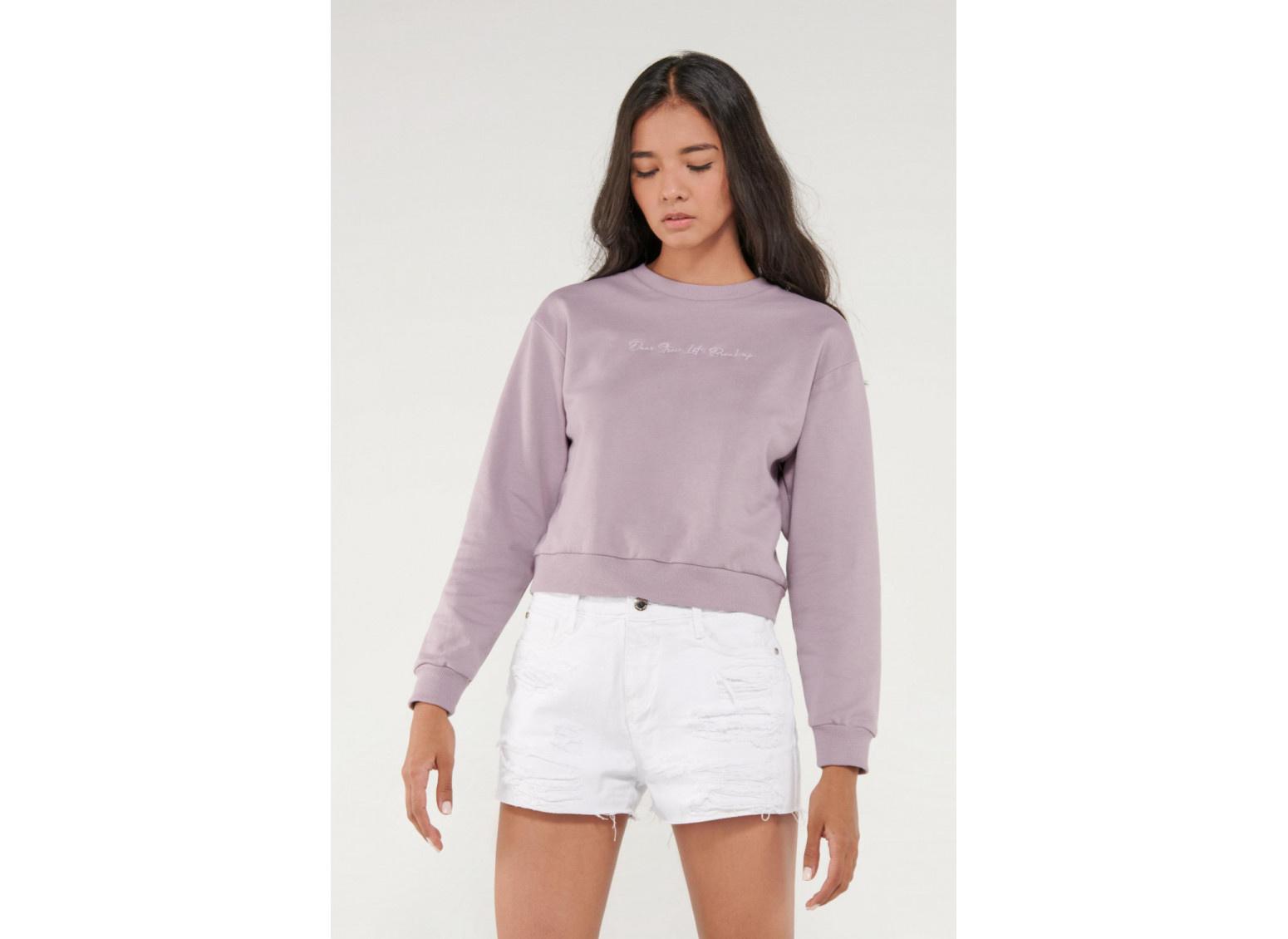 Short denim tiro alto