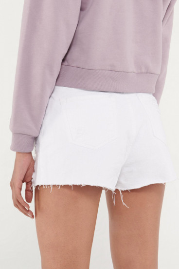 Short denim tiro alto