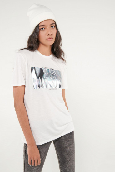 Camiseta básica manga corta estampada