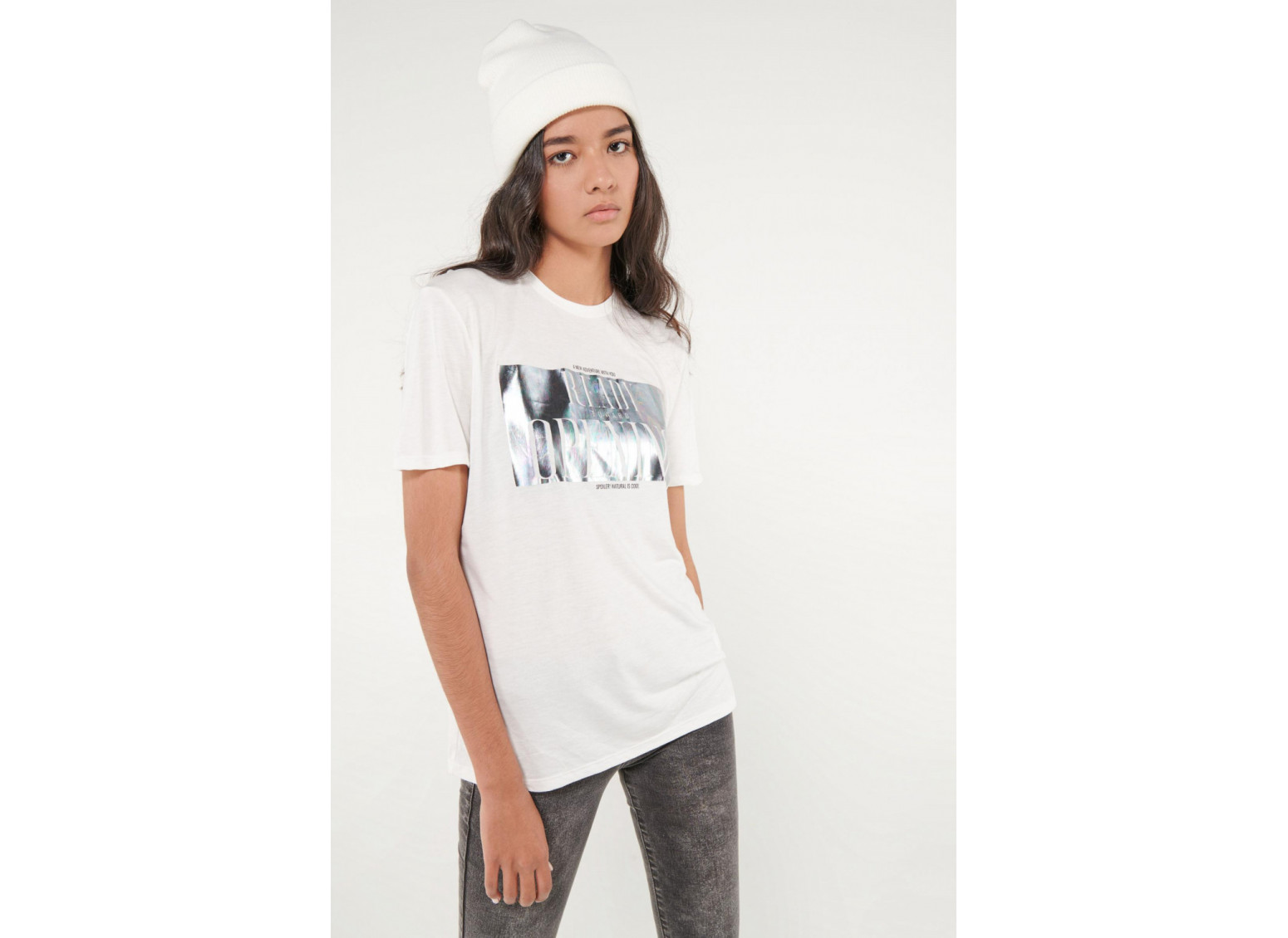 Camiseta básica manga corta estampada