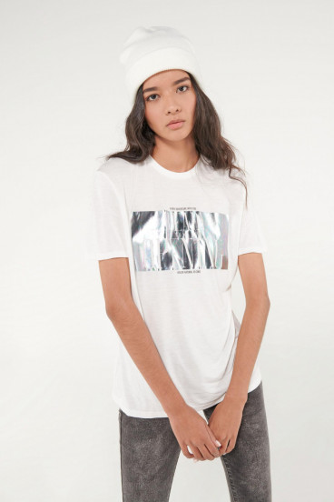 Camiseta básica manga corta estampada