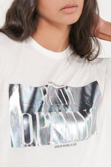 Camiseta básica manga corta estampada